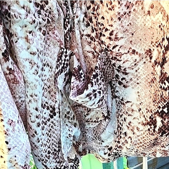 Band of Gypsies Brown‎ Snake Print Lightweight Jacket Size Large - Picture 3 of 12